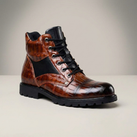PLUXSTYLE::numise::mens-croc-embossed-ankle-boots::closeup-hero