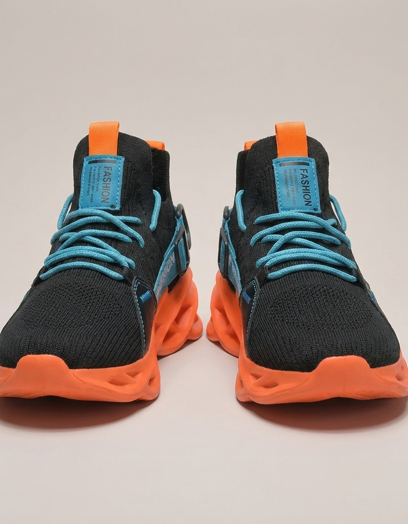 PLUXSTYLE::numise::mens-blade-sole-chunky-sneakers::pack-orange
