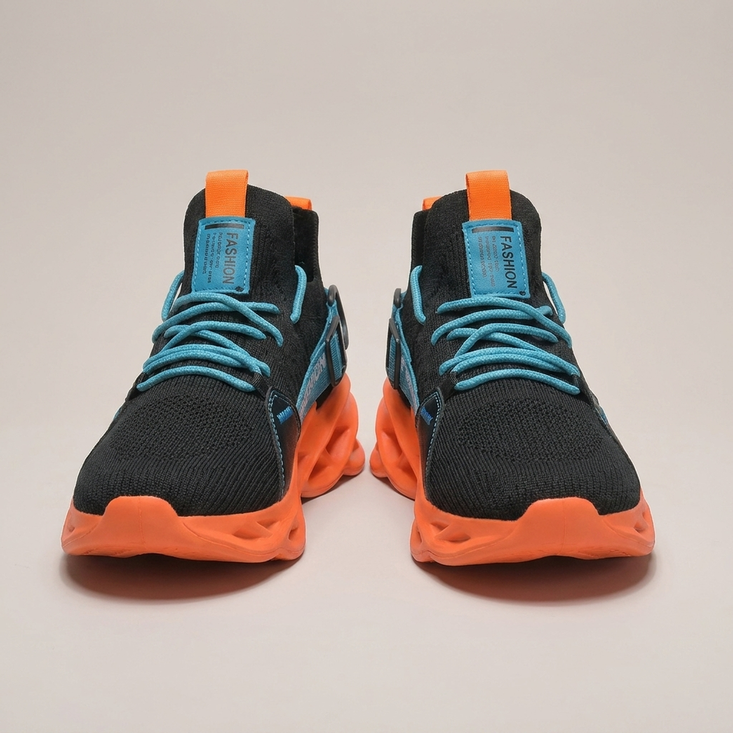 PLUXSTYLE::numise::mens-blade-sole-chunky-sneakers::pack-orange