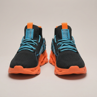 PLUXSTYLE::numise::mens-blade-sole-chunky-sneakers::pack-orange