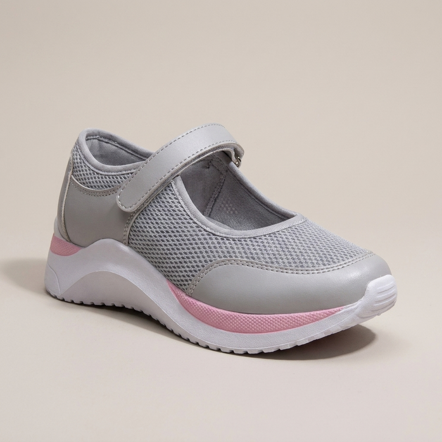 PLUXSTYLE::numise::andrea-strap-mary-jane-walking-sneakers::closeup-hero