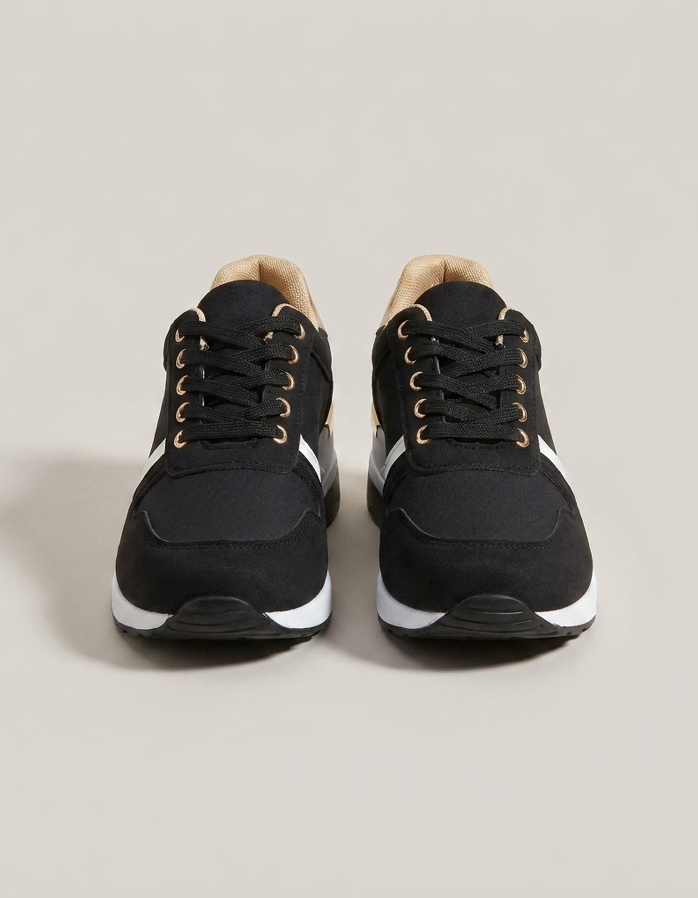 PLUXSTYLE::numise::everyday-lace-up-platform-sneakers::pack-black