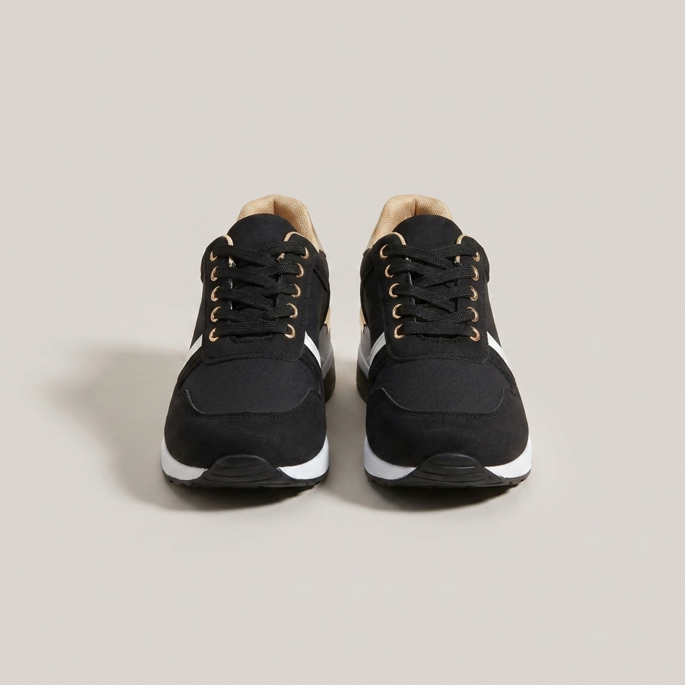 PLUXSTYLE::numise::everyday-lace-up-platform-sneakers::pack-black