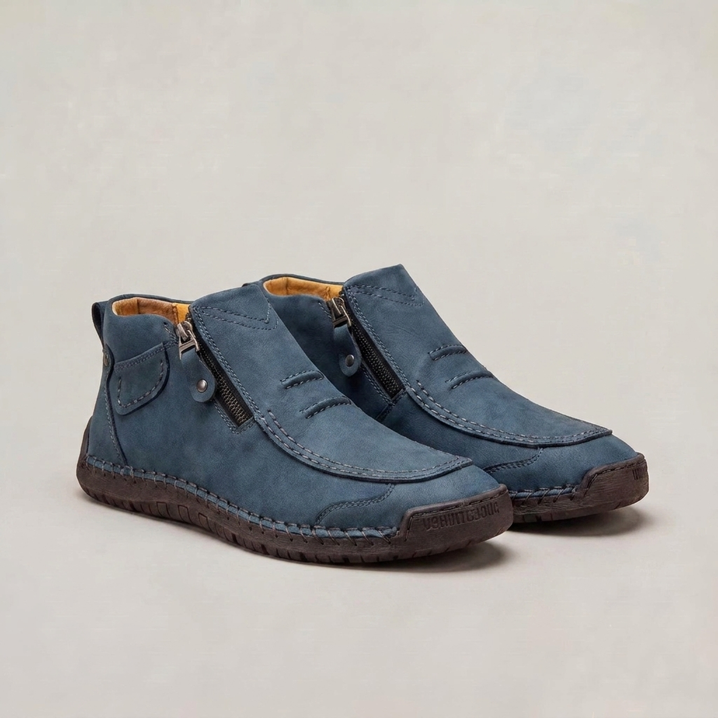 PLUXSTYLE::numise::mens-side-zip-stitched-ankle-footwear::pack-blue