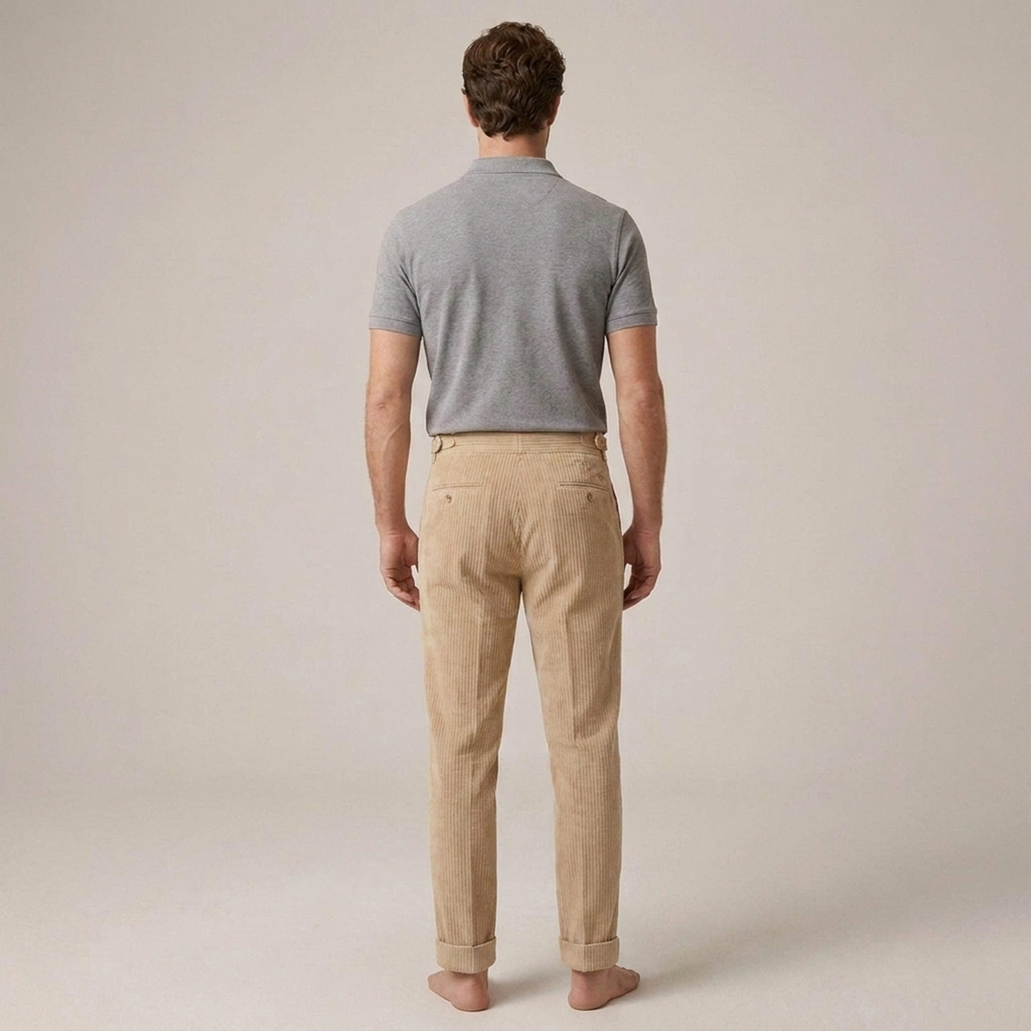 PLUXSTYLE::numise::mens-tailored-double-pleat-trousers::back