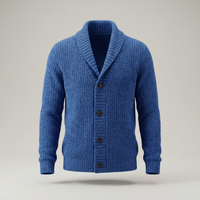 PLUXSTYLE::numise::mens-button-front-cardigan::pack-blue
