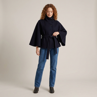 PLUXSTYLE::numise::cape-sleeve-belted-parka::front