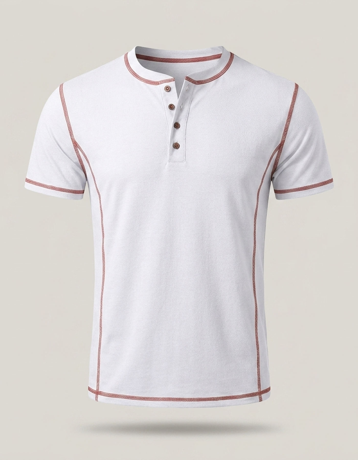 PLUXSTYLE::numise::mens-regular-fit-henley-top::pack-white