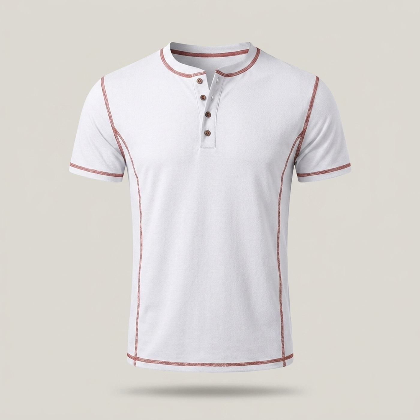 PLUXSTYLE::numise::mens-regular-fit-henley-top::pack-white
