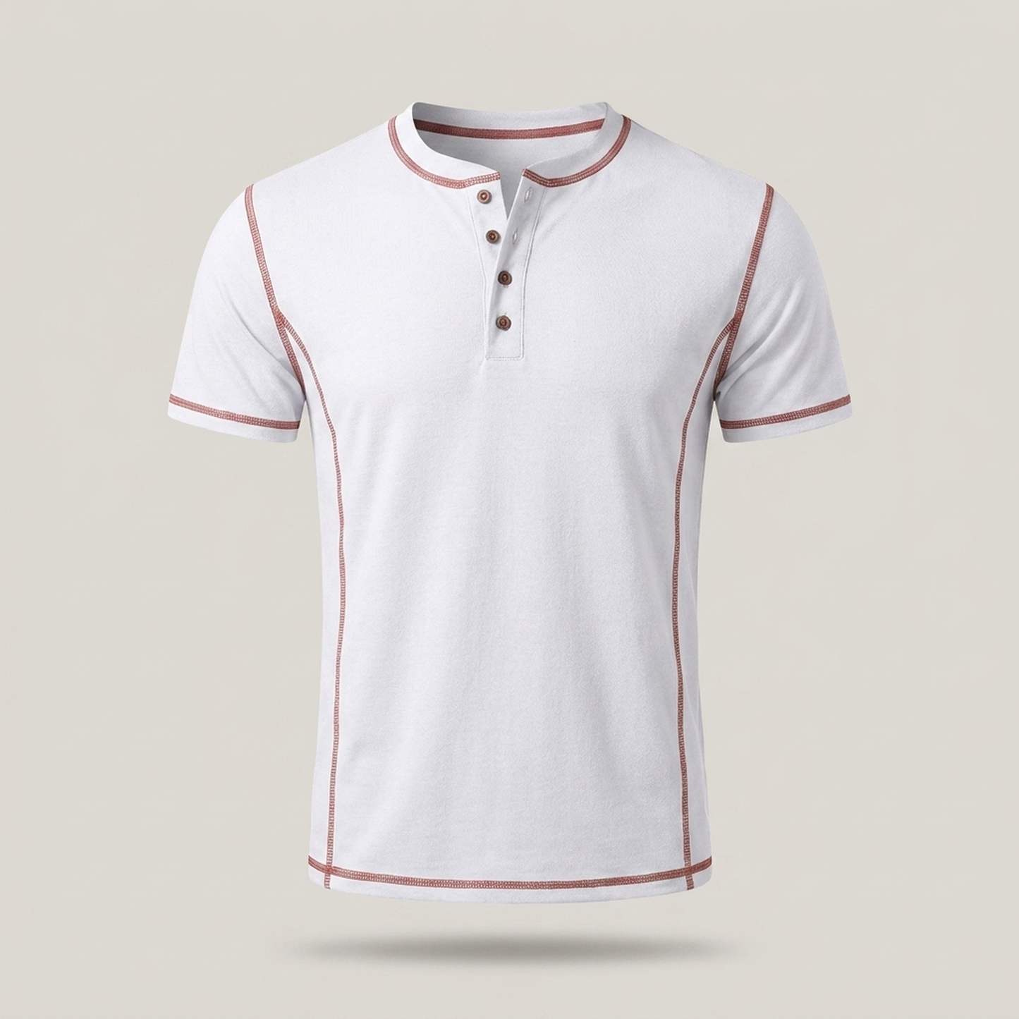 PLUXSTYLE::numise::mens-regular-fit-henley-top::pack-white