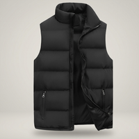 PLUXSTYLE::numise::mens-quilted-bodywarmer::pack-black