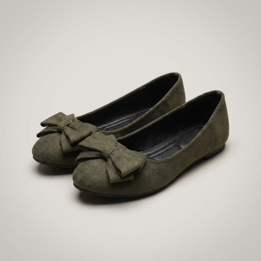 PLUXSTYLE::numise::annabelle-bow-detail-ballerina-flats::closeup-detail