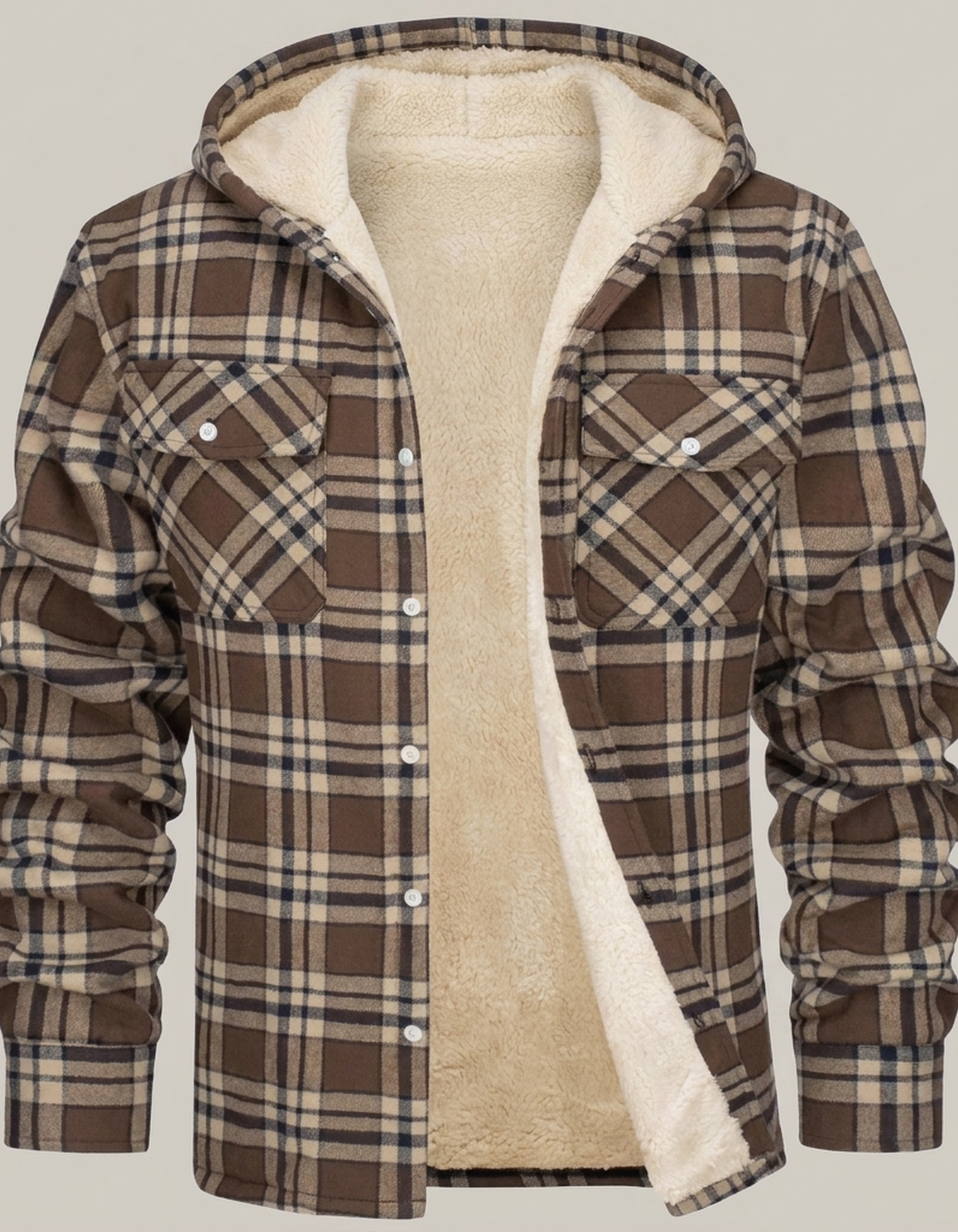 PLUXSTYLE::numise::everyday-plaid-parka::pack-khaki