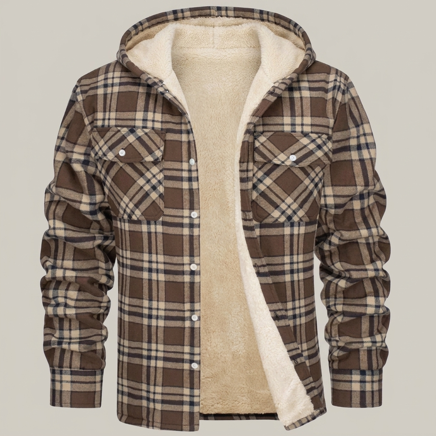 PLUXSTYLE::numise::everyday-plaid-parka::pack-khaki