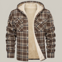 PLUXSTYLE::numise::everyday-plaid-parka::pack-khaki