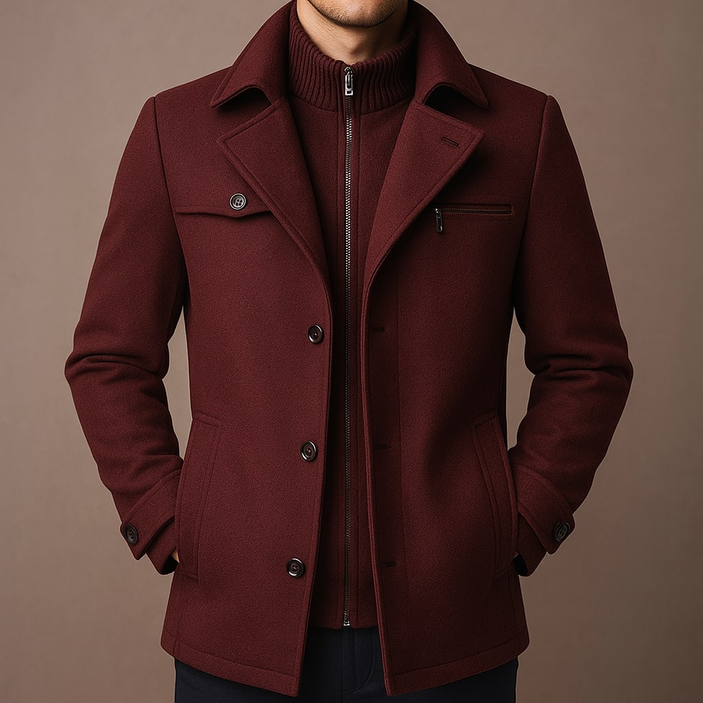 Cappotto moderno da uomo antivento