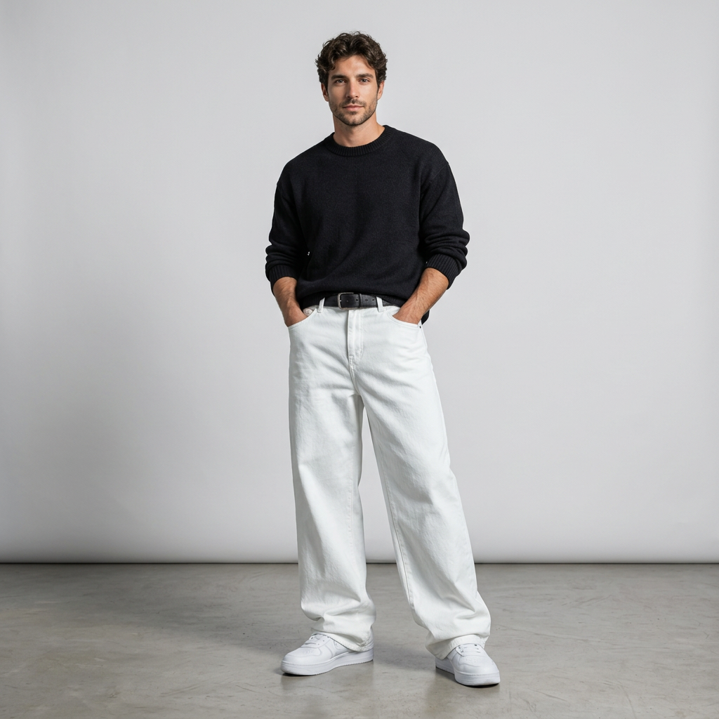 Wide-Leg Baggy Jeans
