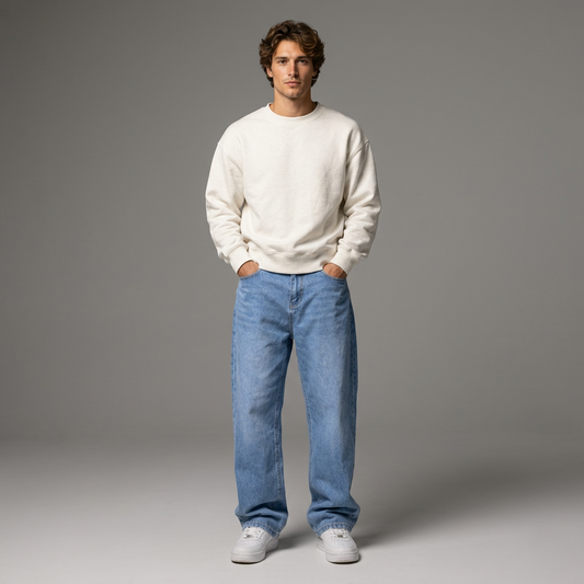 Wide-Leg Baggy Jeans