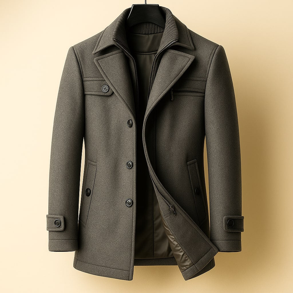 Cappotto moderno da uomo antivento