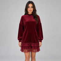 Lainey | Women's Winter High Neck Mini Dress