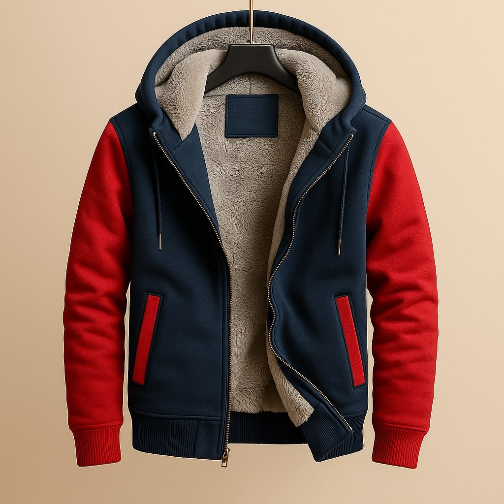 Herren-Kapuzenjacke mit Kontrast