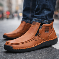 PLUXSTYLE::numise::mens-contrast-stitch-ankle-boots::lifestyle-keep-1