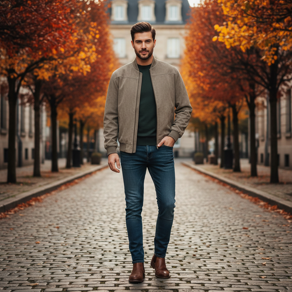 Modern Bomber-Collar Parka