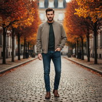 Modern Bomber-Collar Parka