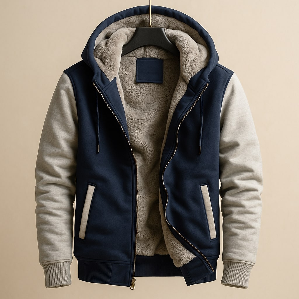 Herren-Kapuzenjacke mit Kontrast