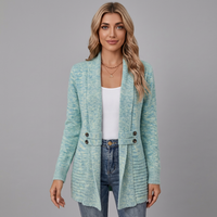 Addison | Damen-Longline-Strickjacke mit Knöpfen