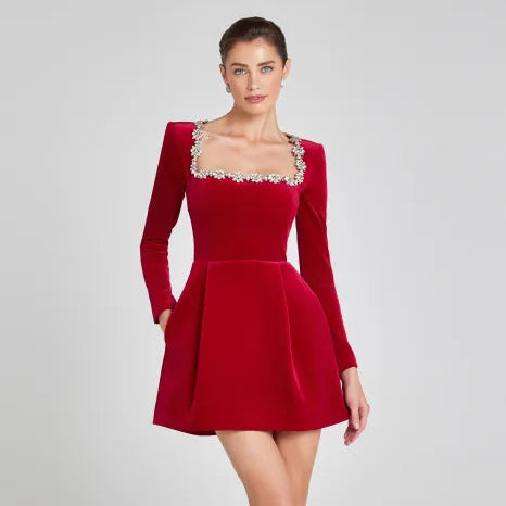 Square Neck Mini Dress