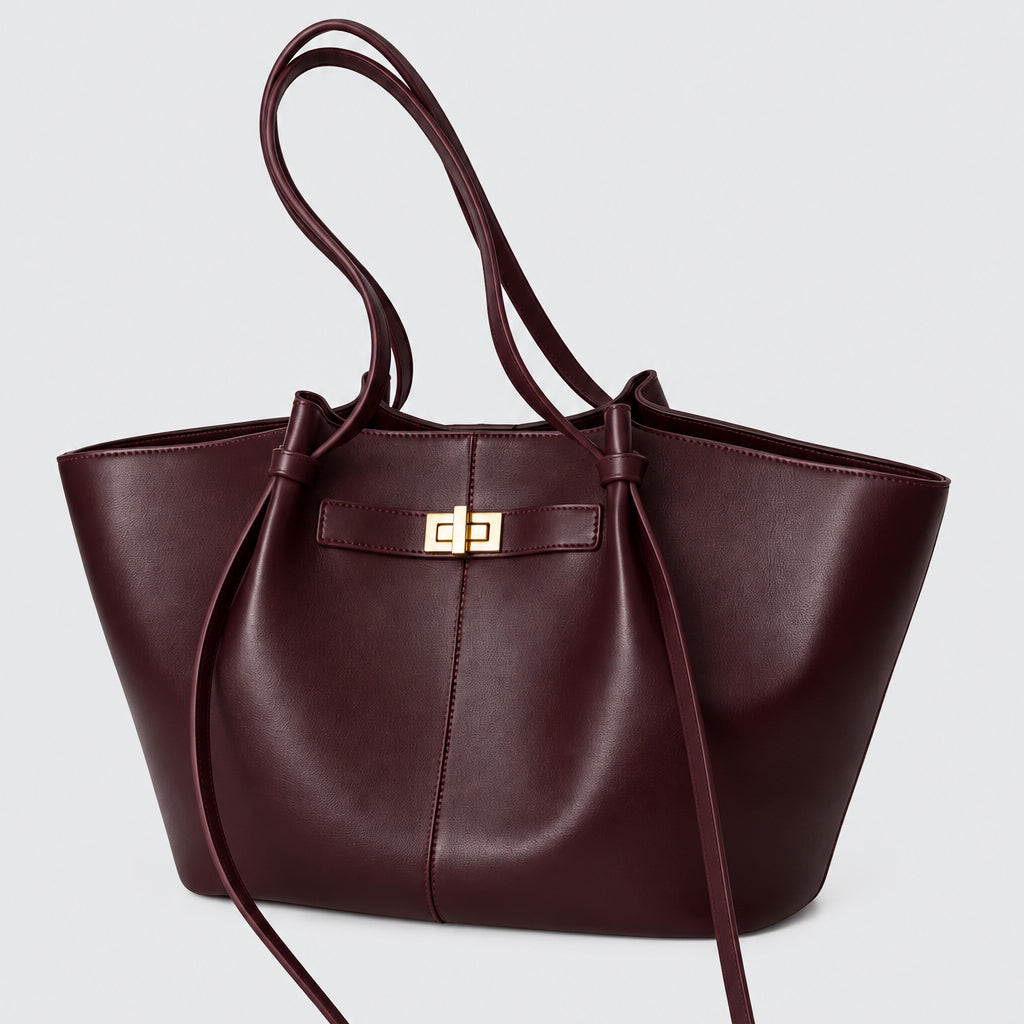 Tote Bag With Front Closure