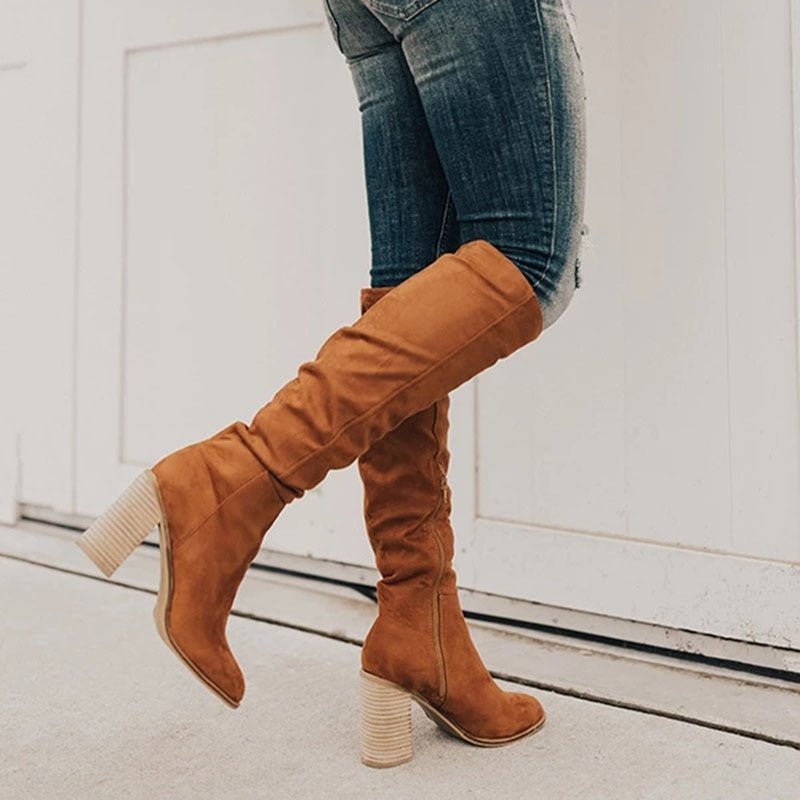 PLUXSTYLE::numise::side-zip-slouch-knee-high-boots::lifestyle-keep-1