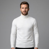 Schmal geschnittener Pullover mit Stehkragen für Herren