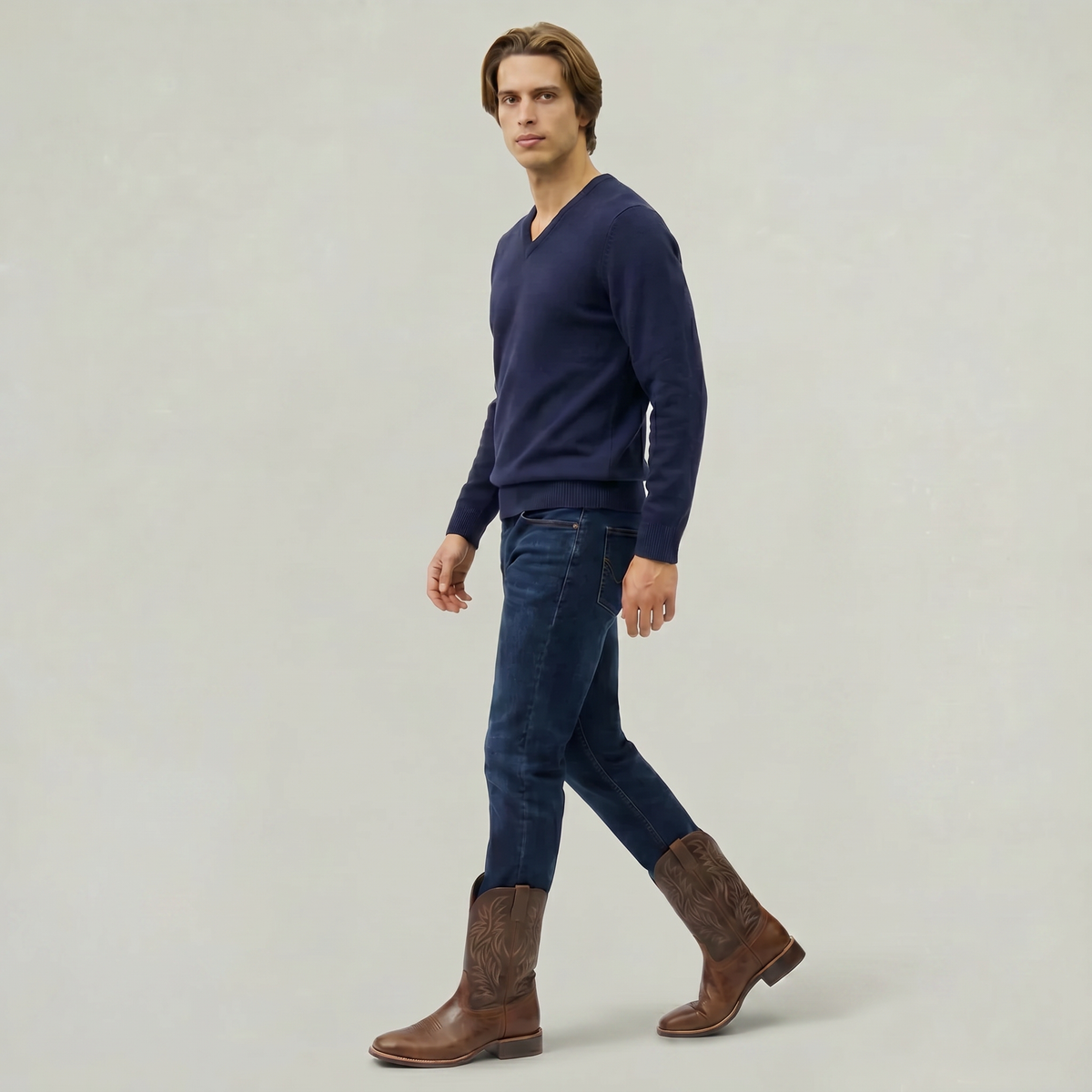 Mid-Calf Western Boots
