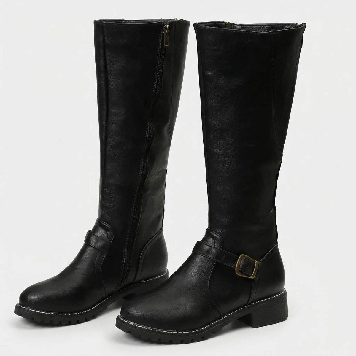 Vivian | Women's Knee-High Riding Boots with Buckle Strap