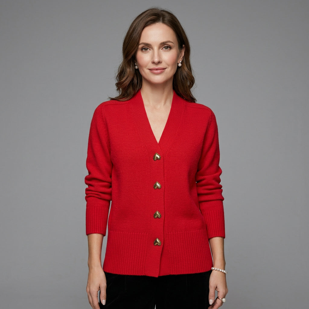 Women's Classic V-Neck Cardigan