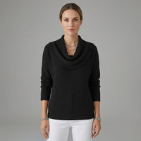 Relaxed Fit Cowl Neck Sweater