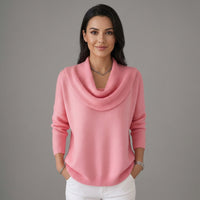 Relaxed Fit Cowl Neck Sweater