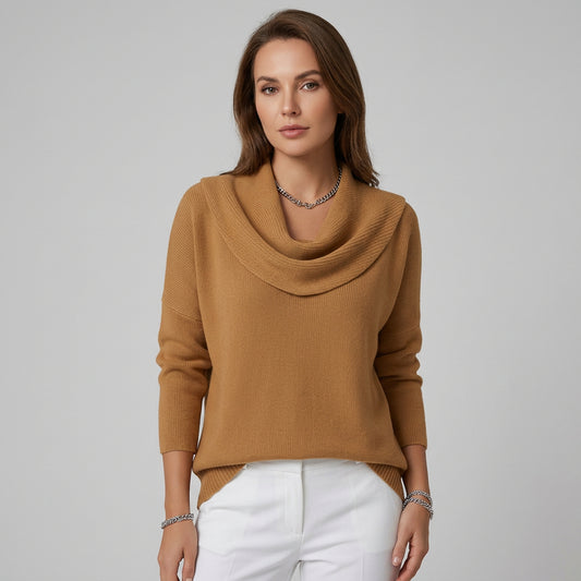 Maglione vestibilità comoda con collo ad anello