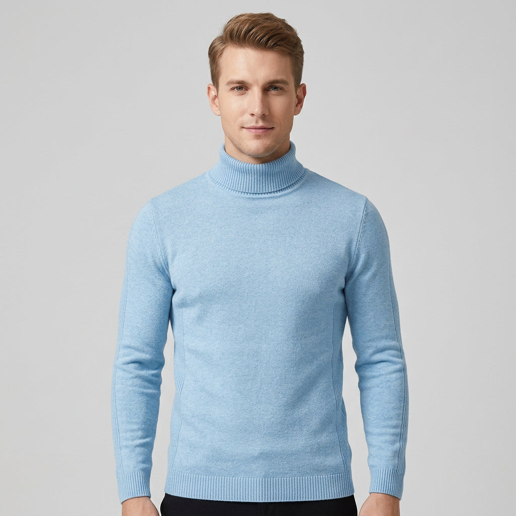 Schmal geschnittener Pullover mit Stehkragen für Herren