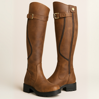 Sophisticated Long Boots with Refined Heel Design