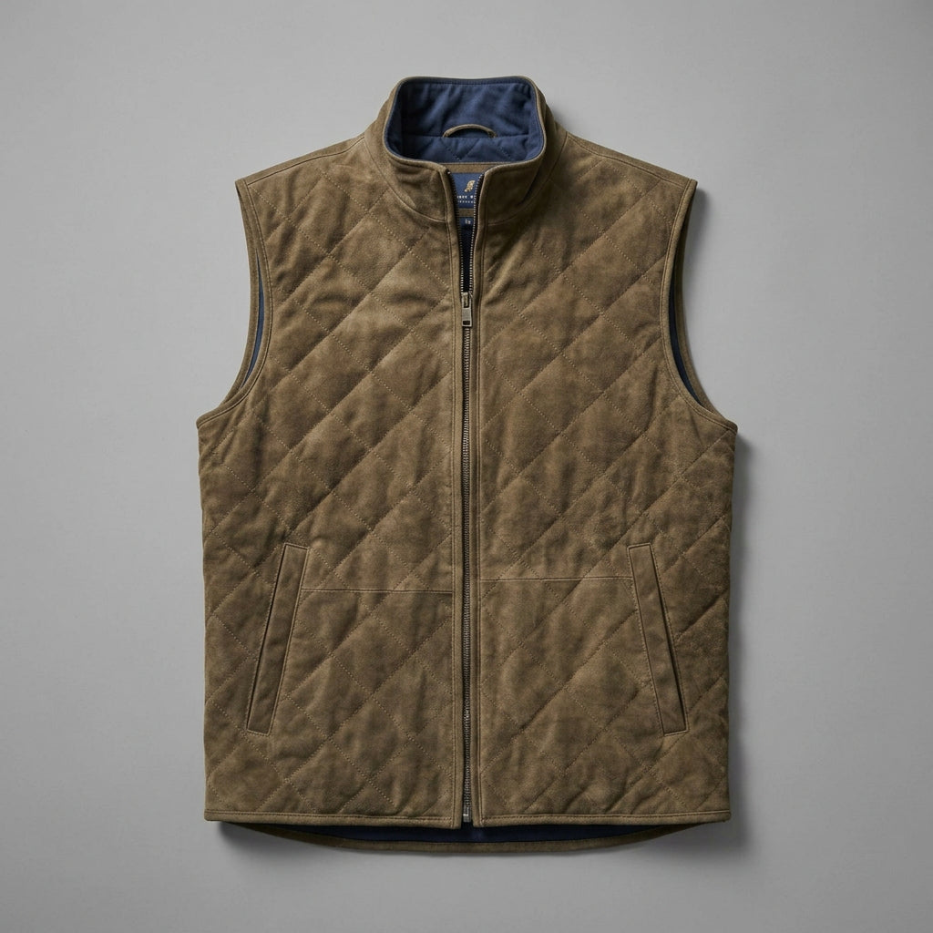 Everett | Gilet in microsuede trapuntato invernale da uomo