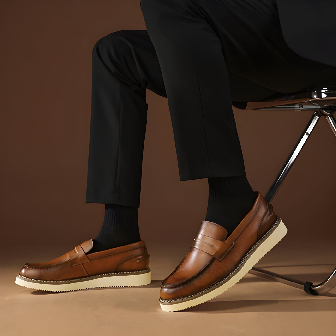 PLUXSTYLE::numise::bergamo-polished-penny-loafers::lifestyle-keep-2