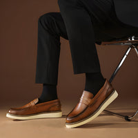 PLUXSTYLE::numise::bergamo-polished-penny-loafers::lifestyle-keep-2