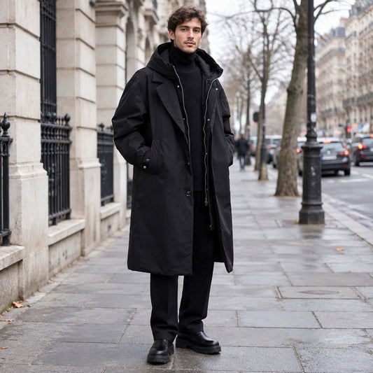 Men’s Layered Hooded Coat