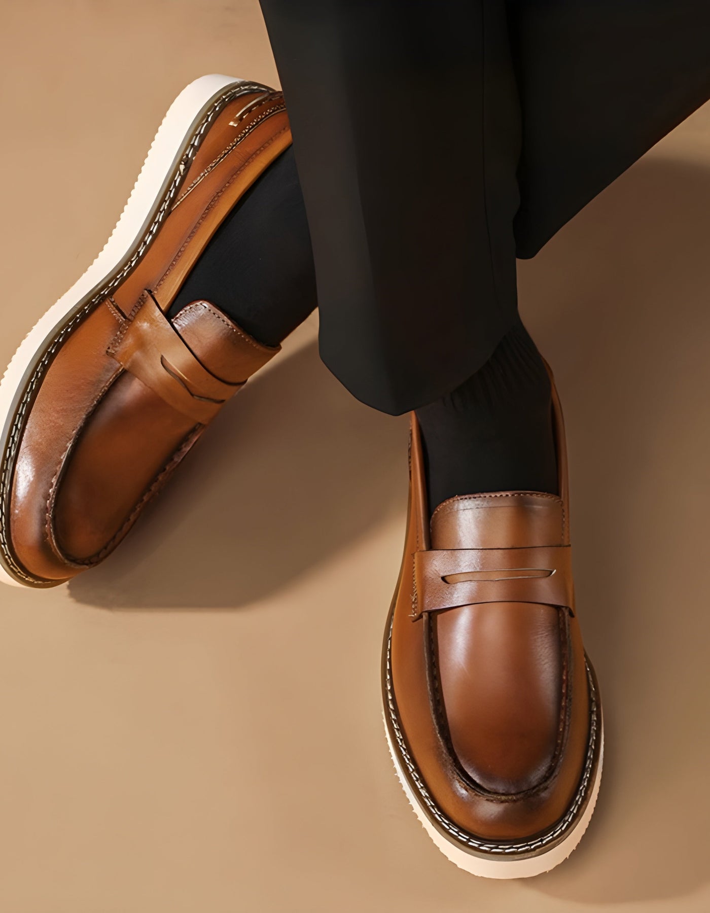 PLUXSTYLE::numise::bergamo-polished-penny-loafers::lifestyle-keep-1