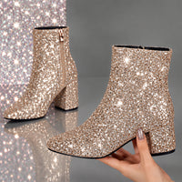 Sparkle Heeled Ankle Boots