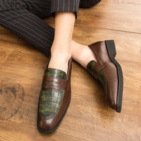 PLUXSTYLE::numise::mens-croc-embossed-penny-loafers::lifestyle-keep-2