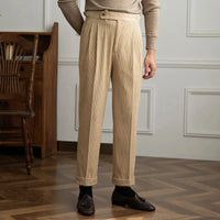 Everett | Men's High-Waisted Corduroy Pleated Pants